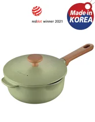 Nồi Quánh Ceramic PoongNyun BLRPT-20B 20cm - Chống Dính, Chống Trầy Xước, Thích Hợp Bếp Gas, Hồng Ngoại, Từ - Dung Tích 2.1L