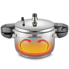 Nồi Áp Suất Inox 5.3L PoongNyun HNVPC-10(IH) - Thiết Kế Châu Âu Chống Dính, Đáy 3 Lớp Dày, Đa Chức Năng Nấu Ăn Tiết Kiệm Thời Gian