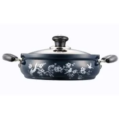 Nồi Lẩu Nhôm PoongNyun 24cm - Chống Dính, Chống Trầy Xước, Công Nghệ Hard Anodizing, Nắp Kiếng Chịu Nhiệt, 2.8L