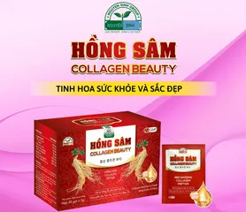 Hồng Sâm Collagen Beauty - Collagen Giúp Làm Đẹp Da Trắng Sáng, Giữ Ẩm, Tăng Độ Đàn Hồi Cho Da