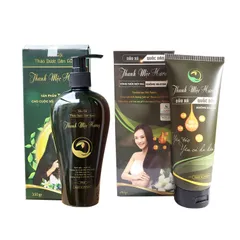 Bộ Dầu Gội Xả Thanh Mộc Hương Giảm Rụng Tóc và Gàu - Chiết Xuất Thiên Nhiên, Phục Hồi Tóc Hư Tổn, Dưỡng Ẩm Tóc Mềm Mượt