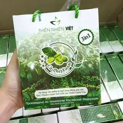 Cà Phê Xanh Giảm Cân Thiên Nhiên Việt - Hỗ Trợ Đốt Mỡ, Thanh Lọc Cơ Thể, Hộp 30 Gói/16gr, Dễ Dùng, Hương Vị Thơm Ngon