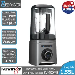 Máy Xay Sinh Tố Chân Không 3 Trong 1 Kuvings SV-400MB, Dung Tích 1.55L, Công Suất 2.0HP, Chế Độ Xay Tự Động và Thủ Công, Tiện Lợi Cho Gia Đình