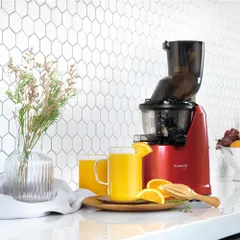 Máy Ép Chậm Kuvings NS-1725CBC2 400ml - Ép Nguyên Trái Với Nắp O Type Flap Gate, Giữ Vitamin Cao, Dễ Dàng Vệ Sinh, Màu Đỏ