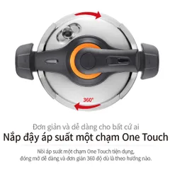 Nồi áp suất Inox 3 lớp PoongNyun VTSPC-10 5.5L - Công nghệ U-Clad, nấu chín nhanh, tiện lợi cho gia đình