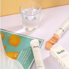 Viên sủi Hoshi Nhật Bản - Hỗ trợ làm trắng da tự nhiên, chống lão hóa, 20 viên bổ sung collagen và vitamin cho làn da rạng rỡ.