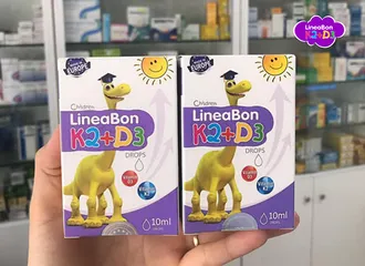 Lineabon Vitamin D3 K2 Hỗ Trợ Tăng Chiều Cao - Giọt Sinh Học Dành Cho Trẻ Em, Hộp 10ml, Giúp Hấp Thụ Canxi Tối Đa