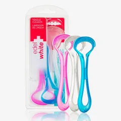 Bộ 3 Cây Cạo Lưỡi Cao Cấp Edelwhite Thụy Sĩ - Dụng Cụ Vệ Sinh Lưỡi Chất Lượng, Loại Bỏ Mùi Hôi Miệng, Cải Thiện Sức Khỏe Răng Miệng