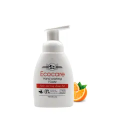 Nước Rửa Tay Hữu Cơ Ecocare - Tinh Dầu Thiên Nhiên Kháng Khuẩn, Mềm Da, Tạo Bọt 250ml (Cam/Quế/Nhài)