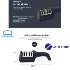 Dụng Cụ Mài Dao Kéo LocknLock 4 Rãnh CKK114 - Chất Liệu Nhựa ABS, Thép Không Gỉ, Thiết Kế Thông Minh, Dễ Dàng Sử Dụng