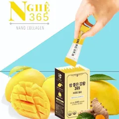 Thạch Nghệ Collagen Nano Curcumin Jelly 365 Vị Xoài Hàn Quốc - Giúp đẹp da, hỗ trợ sức khỏe, 30 gói x 25g, dinh dưỡng tự nhiên