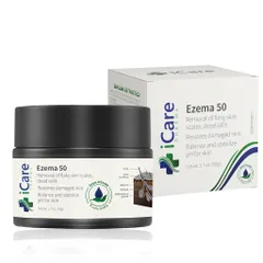 Hỗ Trợ Giảm Nấm Da Đầu Ezema 50 iCare Pharma - Chiết Xuất Gurjun Ấn Độ, Giúp Sạch Da Đầu, Dinh Dưỡng Tóc 50g