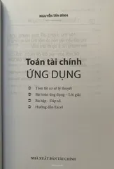 Sách Toán Tài Chính Ứng Dụng - Hướng Dẫn Chi tiết về Lãi Suất, Dòng Tiền, Thẩm Định Đầu Tư, và Khấu Hao - Nguyễn Tấn Bình