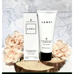 Sữa Rửa Mặt Lanci Whitening Deep Clean Hàn Quốc 100ml - Làm Sạch Da, Ngăn Ngừa Mụn, Cấp Ẩm, Chống Viêm, Tươi Sáng, Duy Trì Độ Ẩm