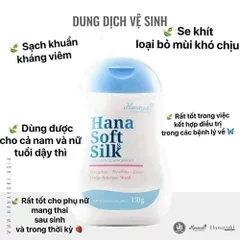 Dung dịch vệ sinh phụ nữ Hana Soft Silk 150g màu xanh - Giúp se khít, cấp ẩm và làm sáng da vùng kín an toàn, tự nhiên từ Nhật Bản