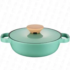 Nồi lẩu Ceramic PoongNyun BNPT-24CL 24cm - Chống dính, Chống trầy xước, Dung tích 2.8L, Màu xanh Tiffany - Để sử dụng trên bếp từ, bếp gas, hồng ngoại