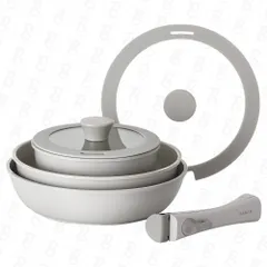 Bộ Nồi Ceramic PoongNyun BNCPT-SET 6 Món Phủ Gốm Chống Dính - Nồi Quánh, Nồi Lẩu, Chảo Sâu - Dùng Cho Bếp Gas, Bếp Từ, Bếp Điện