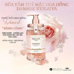 Sữa Tắm Trắng Da Tủy Mật Hoa Hồng Damask Weilaiya 450ml - Dưỡng Ẩm Sâu, Làm Sáng Da, Hương Thơm Quyến Rũ