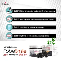 Bột Trắng Răng Than Hoạt Tính Fobe Smile - Giúp Làm Trắng Răng Tự Nhiên, Loại Bỏ Mảng Bám, Hũ 30g Nhật Bản