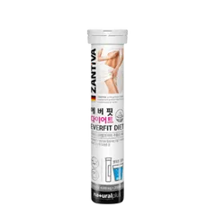 Viên Sủi Giảm Cân Zantiva Everfit Diet Cao Cấp Từ Đức - Đốt Cháy Mỡ, Giảm Thèm Ăn - ống 20 Viên vị Chanh Dễ Uống