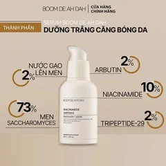 Serum Dưỡng Trắng Căng Bóng Da Boom De Ah Dah 50ml - Niacinamide 10% & Arbutin 2% - Chăm Sóc Da Trắng Sáng, Căng Mịn Từ Hàn Quốc