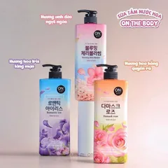 Sữa Tắm Nước Hoa On The Body Hàn Quốc 900ml - Dưỡng Da Trắng Mịn, Hương Hoa Quyến Rũ, Chăm Sóc Da Từ Tự Nhiên