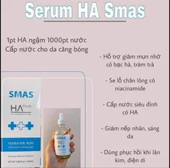 Serum SMAS HA Plus 100ml - Dưỡng Ẩm & Sáng Da Hàn Quốc, Hyaluronic Acid Giúp Căng Mịn, Phù Hợp Mọi Loại Da