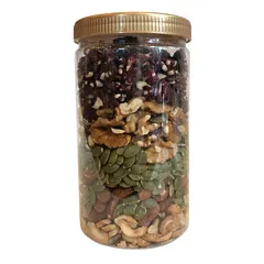 500g Mix Hạt Rang Real Food - Hạt Hạnh Nhân, Hạt Điều, Hạt Bí Xanh, Nhân Óc Chó Vàng và Đỏ - Dinh Dưỡng Ngon Miệng Ăn Liền