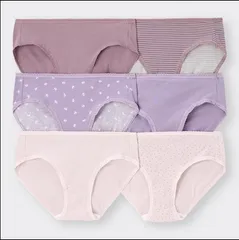 Set 6 Quần Lót Mềm Mại GU Nhật Bản - Cotton Thoáng Mát, Thiết Kế Đơn Giản, Dành Cho Nữ