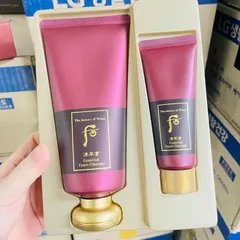 Bộ Sữa Rửa Mặt Whoo Đỏ Jinyulhyang - Sữa Rửa Mặt Cung Cấp Độ Ẩm, Làm Sạch Hoàn Toàn, Phù Hợp Cho Tất Cả Loại Da