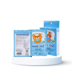 Khăn Hạ Sốt TD NewbornZ - Hộp 3 Gói X 6 Khăn Cellulose Tự Nhiên Cho Trẻ Từ 3 Tháng Tuổi, Giảm Nhiệt Nhanh Chóng
