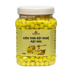 Viên Nghệ Mật Ong Tabaha 500g - Hỗ Trợ Tiêu Hóa, Làm Đẹp, Tăng Cường Sức Đề Kháng Từ Tinh Bột Nghệ Và Mật Ong Nguyên Chất