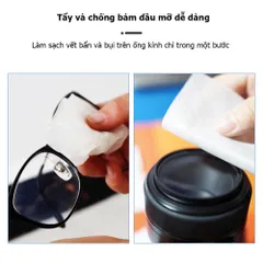 Khăn Lau Kính Nano Chống Nhờn, Mồ Hôi - Hộp 100 Miếng Giúp Tăng Độ Sáng, Ngăn Bám Hơi Nước Chuyên Dụng cho Kính Mát và Ống Kính Máy Ảnh