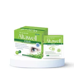 Gạc Vệ Sinh Mắt Altawell Eyelid Wipes - Hộp 20 Gói, Làm Sạch và Giảm Kích Ứng Mắt Hiệu Quả, Tiện Lợi Cho Người Dùng