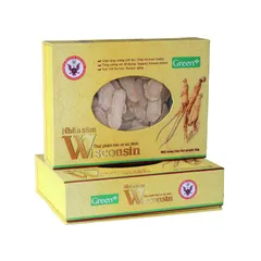 Nhân Sâm Wisconsin Hoa Kỳ - Hộp 50g Nhân Sâm Cắt Lát Tăng Cường Sinh Lực và Sức Đề Kháng - Hỗ Trợ Chế Biến Món Ăn