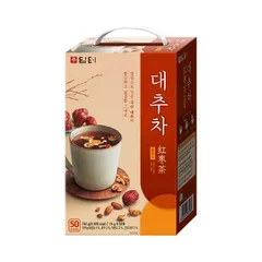 Trà Táo Đỏ Damtuh Hàn Quốc Hộp 50 Gói x 15g - Nước Uống Dinh Dưỡng Giúp An Thần và Làm Đẹp Da tại Nhà