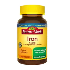 Viên uống bổ sung sắt Nature Made Iron 65mg hộp 300 viên