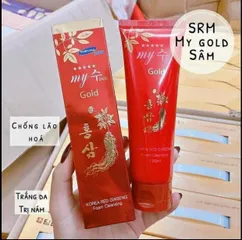 Sữa Rửa Mặt Hồng Sâm Đỏ My Gold - 130ml, Dưỡng Ẩm & Làm Sáng Da, Sản Phẩm Hàn Quốc Từ Thiên Nhiên, Chăm Sóc Da Mặt Hiệu Quả
