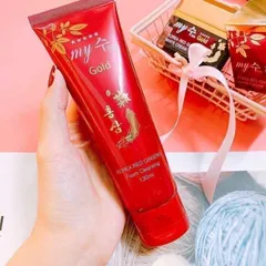 Sữa Rửa Mặt Hồng Sâm Đỏ My Gold - 130ml, Dưỡng Ẩm & Làm Sáng Da, Sản Phẩm Hàn Quốc Từ Thiên Nhiên, Chăm Sóc Da Mặt Hiệu Quả