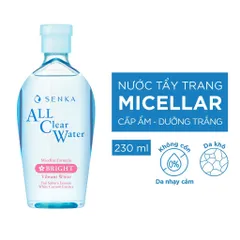 Nước Tẩy Trang Dưỡng Trắng Senka All Clear Water 230ml - Giúp Làm Sạch Da, Dưỡng Ẩm, Tinh Chất Hoa Anh Đào Nhật Bản