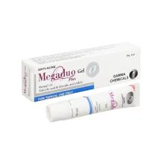 Kem Trị Mụn Ẩn Thâm Gamma Megaduo Plus 15g - Gel Chứa Retinal, BHA, AHA, Ngừa Mụn, Dưỡng Trắng Da, Thích Hợp Mọi Loại Da