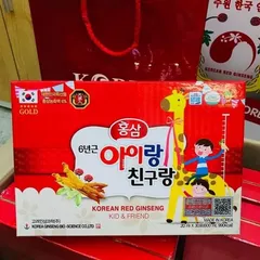 Nước Hồng Sâm Baby Bio Apgold 20ml x 30 gói - Tăng cường sức đề kháng, hỗ trợ phát triển chiều cao cho trẻ em từ 6-12 tuổi