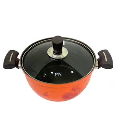 Nồi Casserole Nhôm PoongNyun FACPT-20C 20cm - Chịu Nhiệt, Chống Dính, Dùng Trên Bếp Gas và Hồng Ngoại, Thiết Kế Hiện Đại