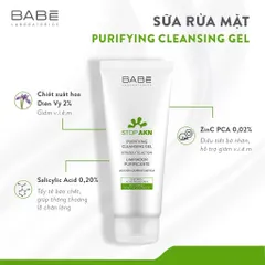 Sữa Rửa Mặt BaBe Stop AKN Purifying Cleansing Gel 200ml - Dành Cho Da Dầu Mụn, Làm Sạch và Ngăn Ngừa Mụn Tốt Nhất