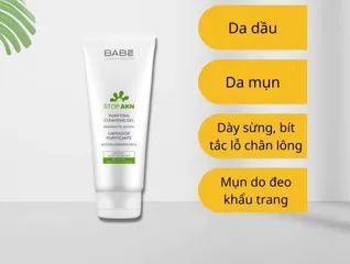 Sữa Rửa Mặt BaBe Stop AKN Purifying Cleansing Gel 200ml - Dành Cho Da Dầu Mụn, Làm Sạch và Ngăn Ngừa Mụn Tốt Nhất