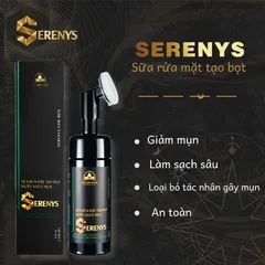Sữa Rửa Mặt Tạo Bọt Serenys 150ml - Tinh Dầu Tràm Trà Giúp Ngăn Ngừa Mụn, Làm Sạch Sâu Cho Da Dầu Mụn Nhạy Cảm