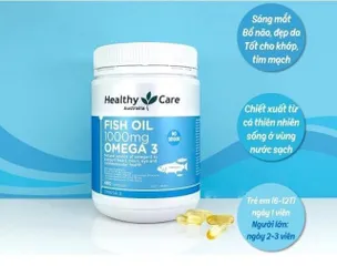 Viên Dầu Cá Fish Oil 1000mg Omega-3 - Healthy Care Hỗ Trợ Tim Mạch, Mắt và Da Khỏe Mạnh từ Úc