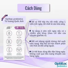 Men Vi Sinh Optibac Probiotics Tím Dành Cho Phụ Nữ - Hỗ Trợ Cải Thiện Viêm Phụ Khoa Và Nấm Vùng Kín, 30 Viên Nhập Khẩu Anh Quốc