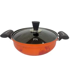 Nồi Lẩu Nhôm PoongNyun FACPT-24CL 24cm - Bếp Gas & Hồng Ngoại, Chống Dính, Nắp Kiếng Chịu Nhiệt, Thiết Kế Hiện Đại