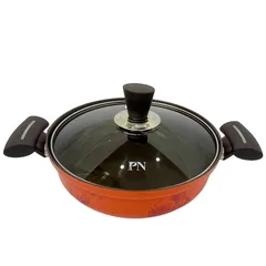 Nồi Lẩu Nhôm PoongNyun FACPT-24CL 24cm - Bếp Gas & Hồng Ngoại, Chống Dính, Nắp Kiếng Chịu Nhiệt, Thiết Kế Hiện Đại